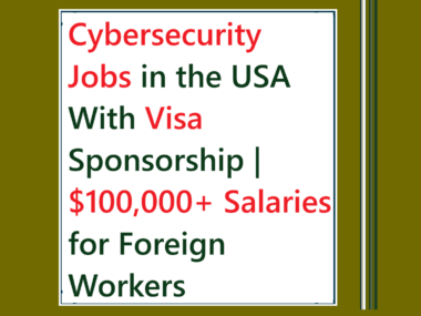 cybersecurity jobs USA visa sponsorship