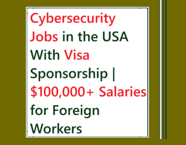cybersecurity jobs USA visa sponsorship