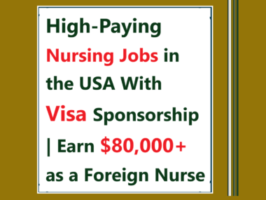 nursing jobs USA visa sponsorship