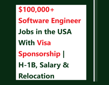 software engineer jobs USA visa sponsorship
